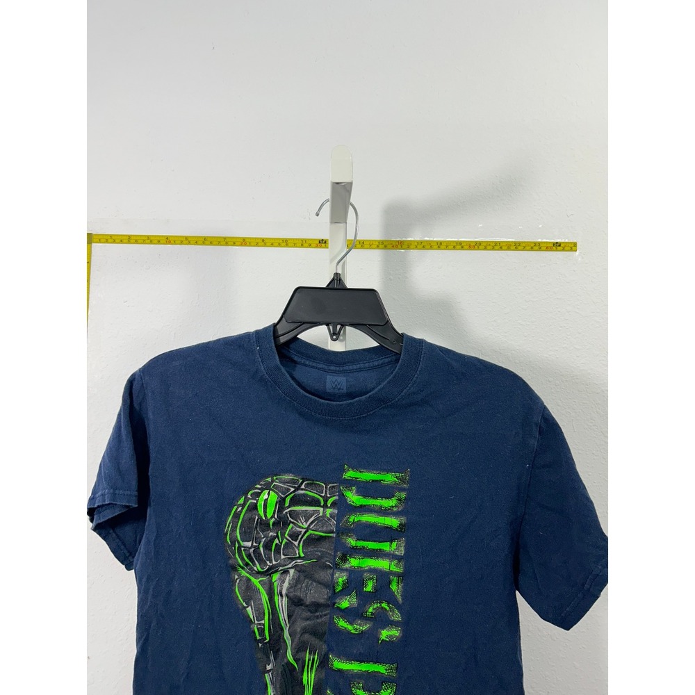 WWE Randy Orton RKO Graphic T-Shirt Mens Navy Blue Green Snake Wrestling Tee
